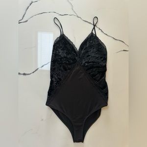 Zara Lace/Velvet Bodysuit